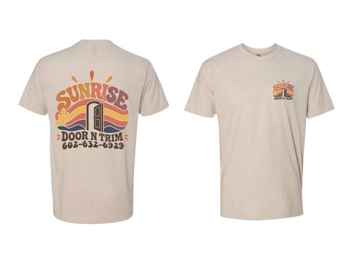 Sunrise Logo Tee in Natural Sand