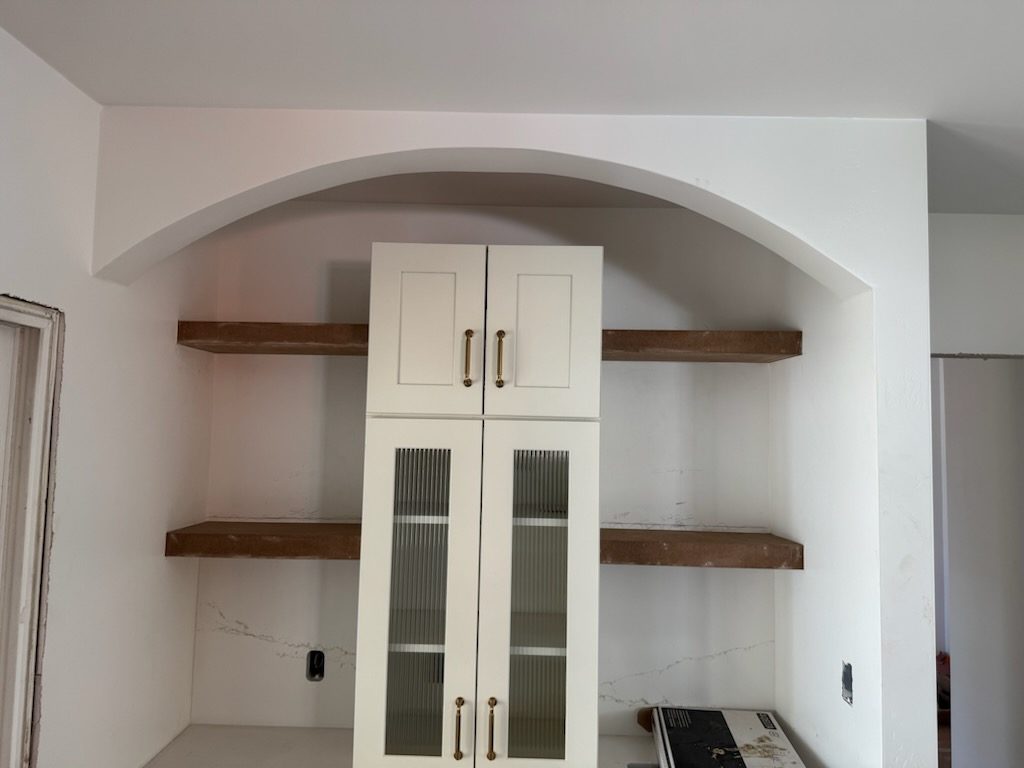 Arched Niche & Floating Shelves