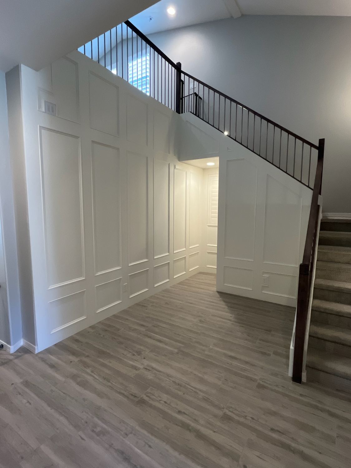Two-Story Wainscot Stairwell